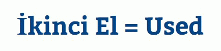İkinci El = Used